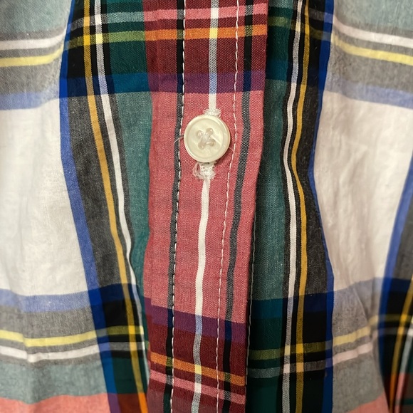 J crew plaid 100% cotton button up, Size S - Picture 5 of 7